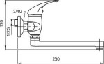 NOVASERVIS - Umývadlová drezová batéria 150 mm Metalia 55 chróm 55076,0