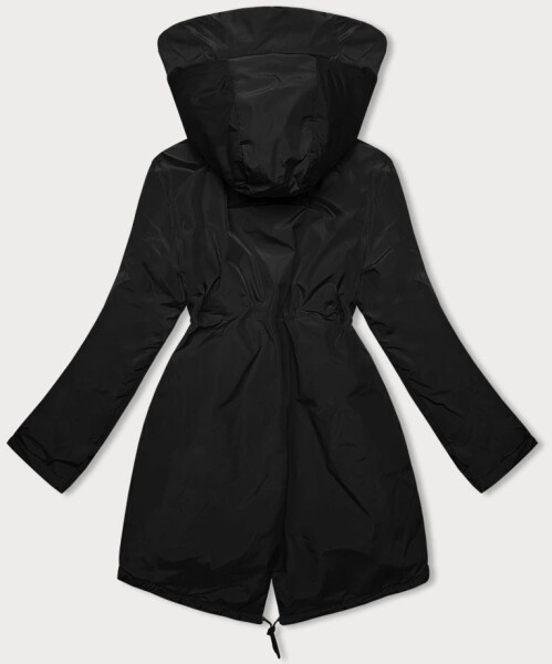 Čierna dámska zimná bunda s kapucňou Miss TiTi (H-3832) odstíny černé XXL (44)