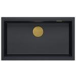 Quadron - Granitový drez Logan 110 Black Zlaty HQD7644U7_PVDG1_U