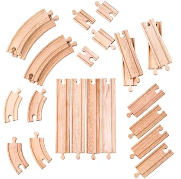 Bigjigs Rail Drevené koľaje set 24 dielov