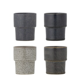 Bloomingville Hrnček Ewan Brown 150 ml – set 4 ks