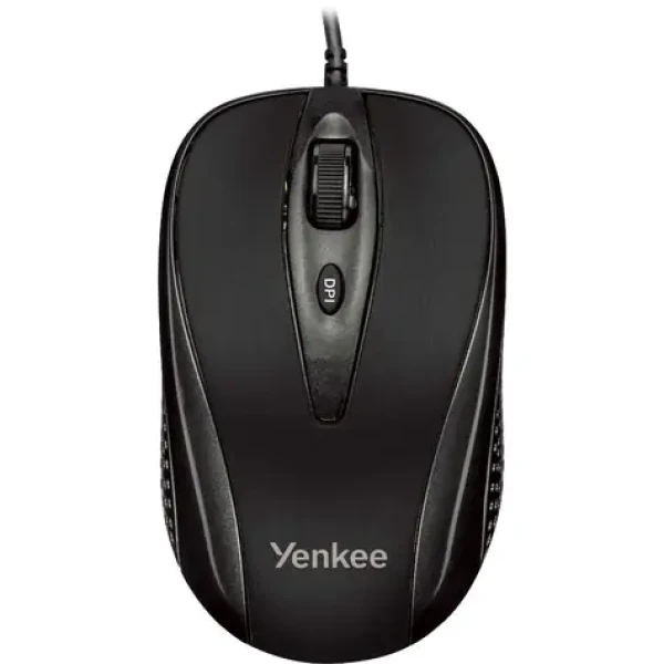 YENKEE Quito čierna / Optická myš / 2400 DPI / 4 tlačidlá / USB / 1.45m (45012280)