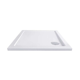 Mereo Štvorcová sprchová vanička, 90x90x4 cm, SMC, biela, vrátanie sifóna CV31NS