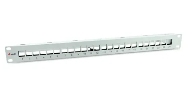 Equip šedá / Patchpanel / 24 portov / Keystone / 1U / 19" (769326)