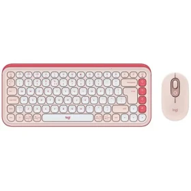 Logitech POP ICON US ružová / Bezdrôtová sada klávesnice a myši / US verzia (920-013142)