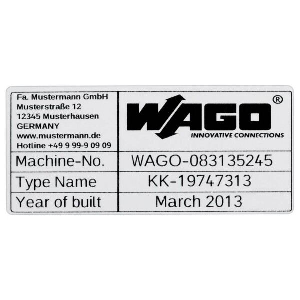 WAGO 210-802 210-802 etikety pre termotransferovou tlačiareň Potlačiteľná plocha: 70 x 33 mm strieborná Počet markerov: 500 500 ks; 210-802