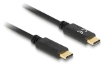 DeLock USB-C na USB-C čierna / Kábel / 15 cm / PD 5 A / E-Marker (85356)