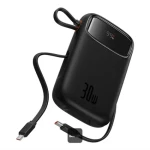 Baseus Qpow2 10000mAh 30W s káblom USB-C čierna / Powerbanka / 3xUSB-C / 1xUSB-A (P10055008113-00)