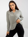 Blúzka D73761M11081A khaki farba