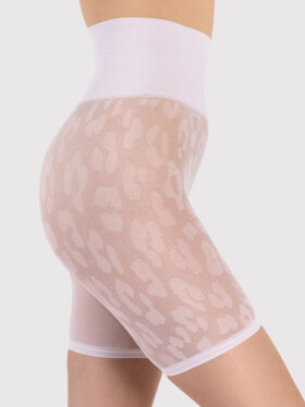 Dámske nohavičkové šortky M0012 Cristina 30 Den White Pattern - Fiore 1/2 bílá s potiskem