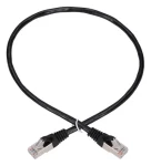 Extralink čierna / Patch kábel / Cat5e FTP / RJ-45 / 0,5 m