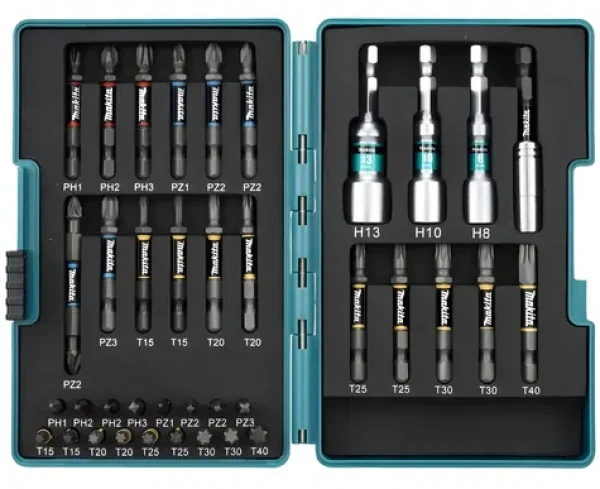 Makita E-26179 / Súprava bitov / 38 ks / PH1-3, PZ1-3, T15-40 / 25+50 mm (E-26179)