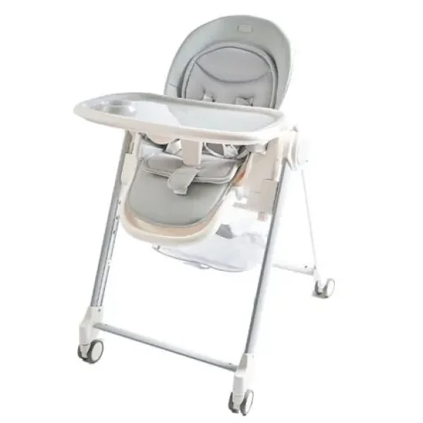 2Kids Toys Jedálenská stolička s kolieskami sivá / od 6 mesiacov (2D98257)