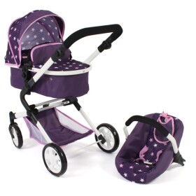 Bayer Chic Kombinovaný kočík pre bábiky 3v1 LIA Stars Purple