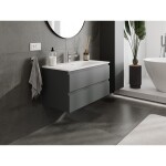 MEXEN/S - Orio kúpeľňová skrinka 90 cm s umývadlom Vela, 2 zásuvky, grafit mat/biela mat 91A10-09047-2-BFF66-W23M01