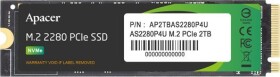 Apacer Apacer AS2280P4U 2TB, SSD (PCIe 3.0 x4, NVMe 1.3, M.2 2280)