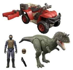 Mattel Figúrka Jurský svet JKG91 Dinosaurus a terénne vozidlo