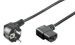 MicroConnect Sieťový napájací kábel Schuko 90° uhol - C13 90° uhol 3M čierna (PE010530)