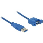 DeLock kábel USB 3.0 Type-A samec gt; USB 3.0 Type-A samica priskrutkovateľná / 1 m (85112)