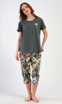 Dámske capri pyžamo Marie khaki 4XL