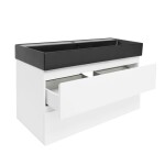 Kúpeľňová skrinka s umývadlom SAT B-Way 99x50x45 cm biela lesk BWAY2100WU2BB BWAY2100WU2BB