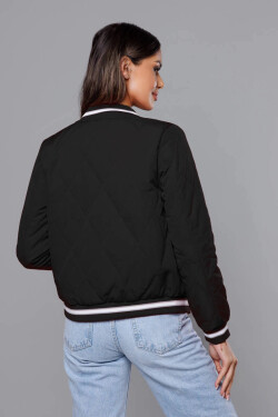 Čierna dámska bunda typu bomber (16M9070-392) odstíny černé XXL (44)