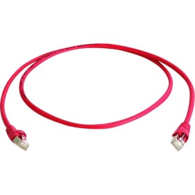 Telegärtner 100009123 RJ45 sieťové káble, prepojovacie káble CAT 6A S/FTP 20.00 m červená samozhášavý, bez halogénov, UL certifikácia 1 ks; 100009123