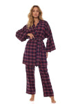 L&L 2475 Roxy dlhé/r S-2XL dámske pyžamo so zipsom Ruda M