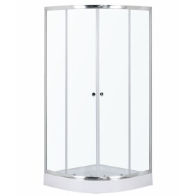 KERRA - Sprchovací kút s vaničkou Leo 80 (chróm) 5907548117564