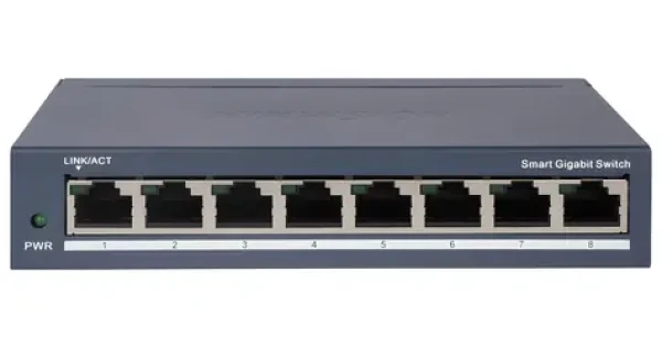 HIKVISION DS-3E1508-EIV2 / SMART switch / 8x GbE RJ-45 / bez ventilátora (DS-3E1508-EIV2)