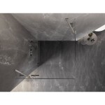 MEXEN/S - Lunar sprchovací kút dvere krídlové ľavá 70 x 70, transparent, nikel kartáčovaný 834-070-070-97-00-L