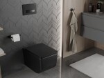 MEXEN - Vera závesná WC misa Rimless vrátane sedátka s slow-slim, Duroplast, čierna mat 30164070