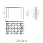 CERANO - Sprchová vanička obdélníková Lugo - SMC/minerální kompozit - bílá matná - 120x80x3 CER-666130