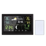 Solight TE110B čierna / meteostanica / farebný VA displej / teplota / vlhkosť / tlak / kalendár / dátum (8592718042158)