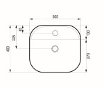 HOPA - Umývadlo na dosku GRINZ - Rozmer A - 50,5 cm, Rozmer B - 40 cm, Rozmer C - 13,5 cm OLKLT2231