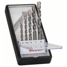 Bosch Accessories 2607010526 tvrdý kov sada vrtákov do betónu 5-dielna 5 mm, 5.5 mm, 6 mm, 7 mm, 8 mm valcová stopka 1 sada; 2607010526