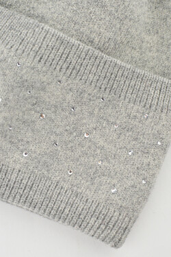 DÁMSKY KLOBÚK S MODALOVÝMI FLITRAMI CZ107 šedá 54-58