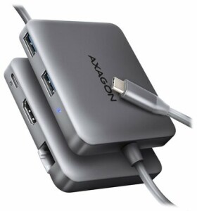 Axagon HMC-5HL sivá / Dokovacia stanica / Thunderbolt amp; HDMI amp; USB-A amp; USB-C amp; RJ-45 (HMC-5HL)