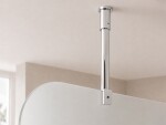 CERANO - Sprchová zástena Walk-in Orbis Top Round - Pravá - 8 mm - guľatá vzpera - chróm, mliečne sklo - 110x200 CER-999967