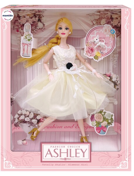 Mamido Mamido Bábika Ashley v spoločenských šatách blondína MT1241