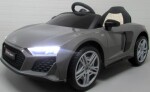 Mamido Elektrické autíčko Audi R8 Sport v šedom prevedení, EVA kolesami a koženým ovládačom