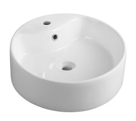 AQUALINE - Keramické umývadlo na dosku, priemer 40cm, biela 49413