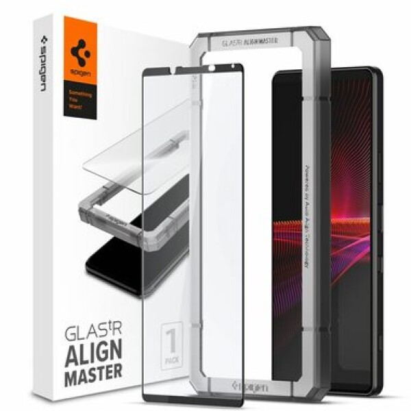 Spigen Glas tR AlignMaster FC ochranné sklo pre Sony Xperia 1 III čierna (AGL02893)