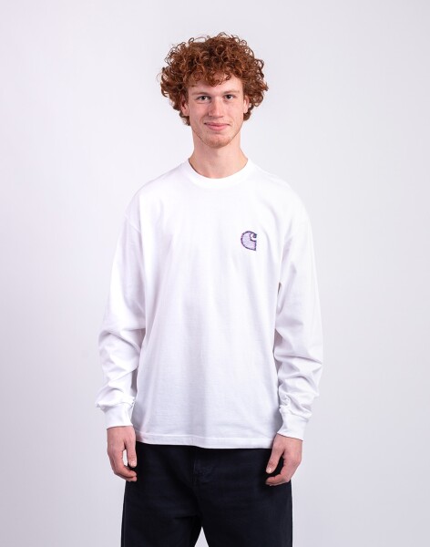Carhartt WIP L/S Mind Your Head T-Shirt White L