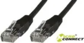 MicroConnect CAT6 U/UTP 1m CCA čierna / PVC (B-UTP601S)