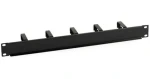 Techly 305922 čierny / Organizér káblov / 19" / 1U / 5 kovových krúžkov (305922)