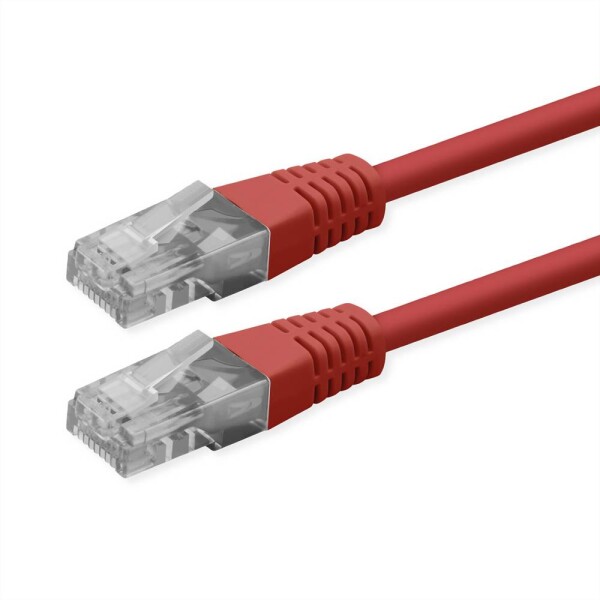 Roline 21.51.1551 RJ45 sieťové káble, prepojovacie káble CAT 6 U/UTP 3.00 m červená (jasná) netienený 1 ks; 21.51.1551