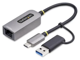 StarTech adaptér USB-C na Ethernet šedá (U2GA-USB-C-ETHERNET) / Sieťový adaptér / 5 Gbps / USB-A redukcia / 15 cm (U2GA-USB-C-ETHERNET)