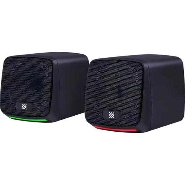 J3 2.0 počítačové reproduktory čierne / Reproduktory / 6W / LED / USB (65963)