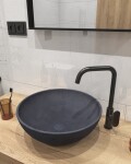 Umývadlo na dosku SAT Cemento 42x42 cm antracit bez prepadu CEM4242A CEM4242A